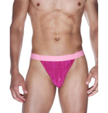 Ярко-розовые трусы-тонги на широком поясе