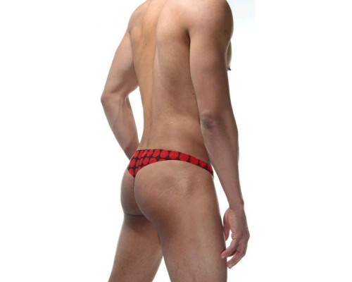 Мужские трусы-тонга в крупный горох