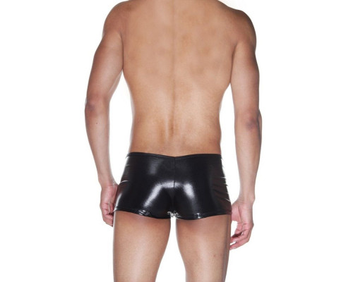 Мужские wet-look трусы-боксеры с застежкой-молнией
