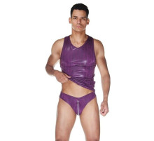 Комплект мужской: майка и слипы на молнии