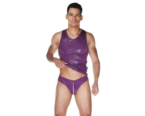 Комплект мужской: майка и слипы на молнии