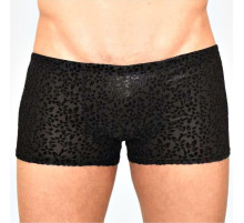 Мужские полупрозрачные трусы-боксеры с флокированным цветочным рисунком