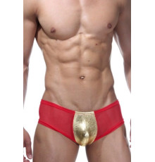 Сексуальные трусы-хипсы с золотистой вставкой