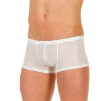 Мужские трусы-хипсы из ткани с текстурой змеиной чешуи Snake White Boxer