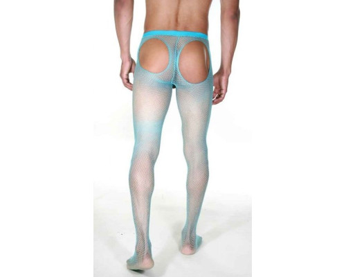 Мужские колготы в мелкую сетку с интимными вырезами