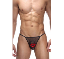 Прозрачные мужские трусы-стринги с губками