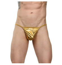 Мужские золотистые трусы-стринги