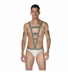 Оригинальное мужское боди с эластичными ремешками