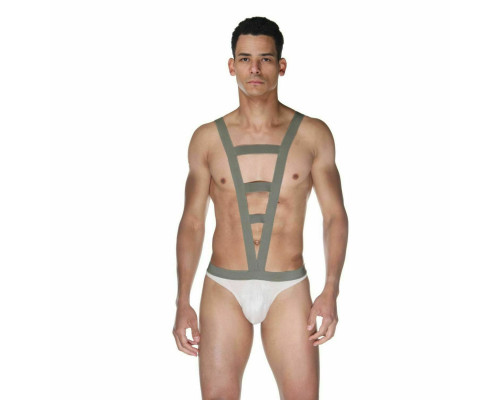 Оригинальное мужское боди с эластичными ремешками