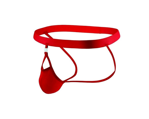 Красные сексуальные трусы-джоки на тонких ремешках