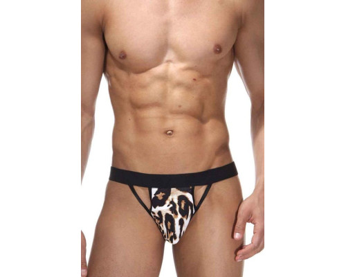 Соблазнительные трусы-стринги с леопардовым принтом