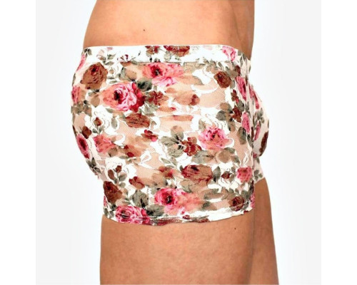 Мужские сетчатые трусы-боксеры с розами