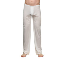 Белые полупрозрачные мужские брюки