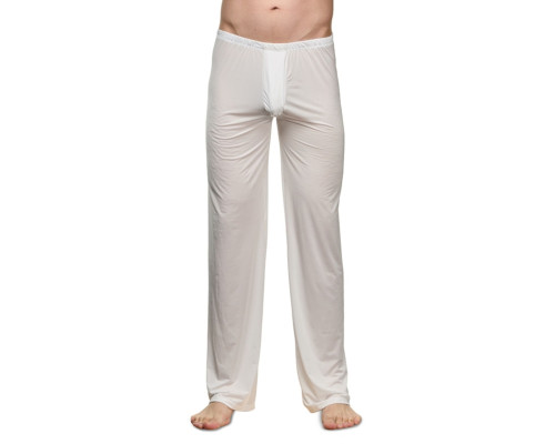 Белые полупрозрачные мужские брюки