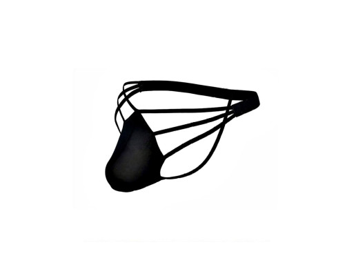 Черные сексуальные трусы-стринги на тонких бретелях