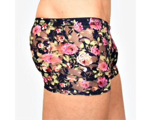 Мужские сетчатые трусы-боксеры с розами Rose Boxer