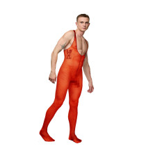 Красный мужской кэтсьюит-сетка