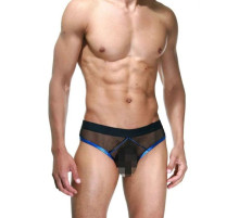 Мужские полупрозрачные трусы-слипы с контрастным кантом