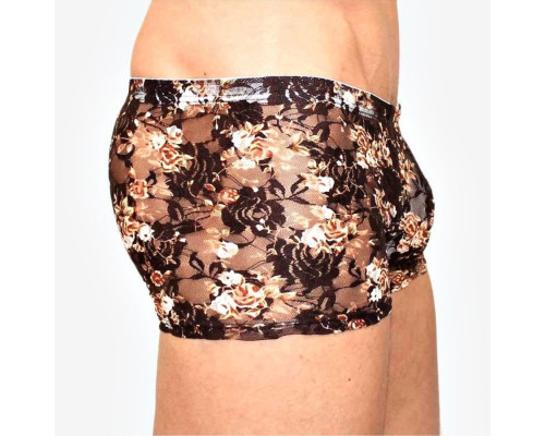 Мужские сетчатые боксеры с бежевыми розами Rose Boxer