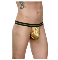 Мужские золотисто-черные трусы-стринги