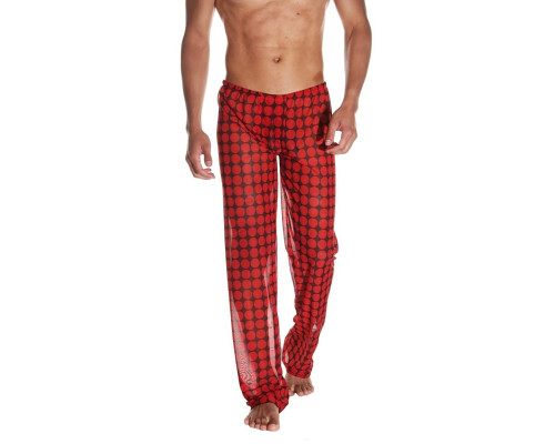 Мужские свободные брюки в крупный горох