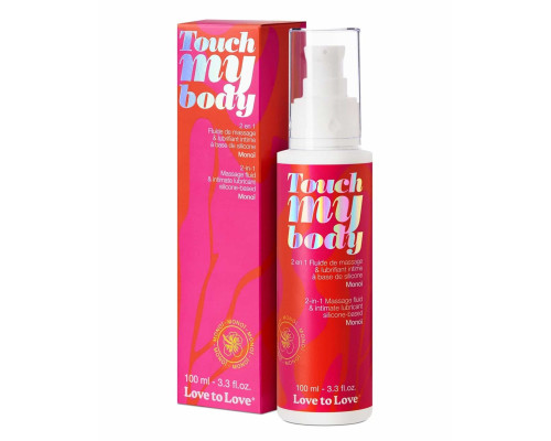 Силиконовый лубрикант 2-в-1 Touch My Body с ароматом моной - 100 мл.