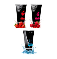 Набор из 3 лубрикантов JUJU (увлажняющий, клубника, малина)