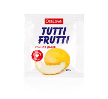 Пробник гель-смазки Tutti-frutti со вкусом сочной дыни - 4 гр.