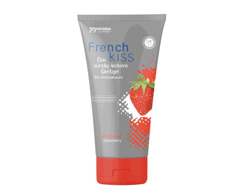 Съедобный лубрикант Frenchkiss с ароматом клубники - 75 мл.