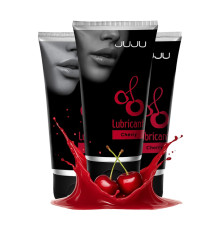 Набор из 3 съедобных лубрикантов JUJU со вкусом вишни