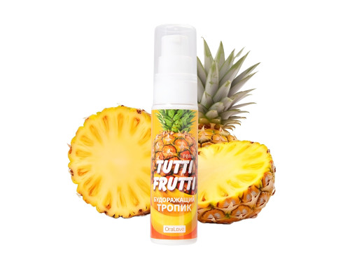 Гель-смазка Tutti-frutti со вкусом тропических фруктов - 30 гр.