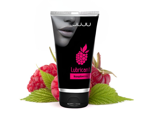 Съедобный лубрикант JUJU с ароматом малины - 50 мл.