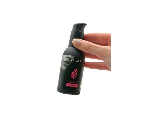 Съедобный лубрикант JUJU с ароматом малины - 100 мл.