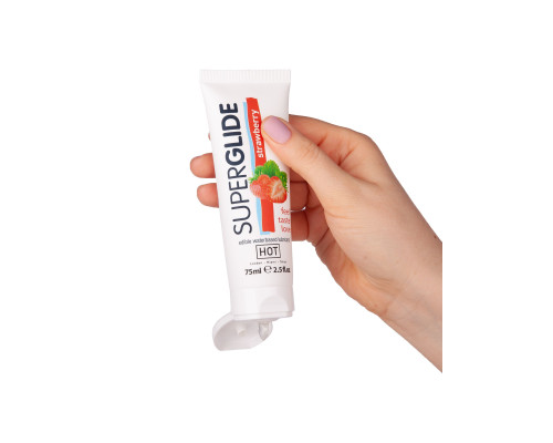 Гель на водной основе с ароматом клубники - 75 мл.