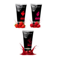 Набор из 3 съедобных лубрикантов JUJU (клубника, малина, вишня)