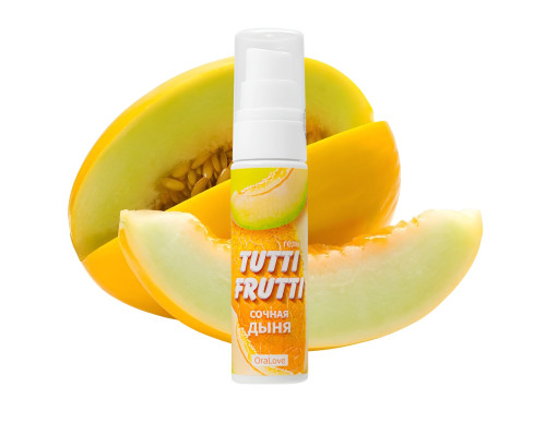 Гель-смазка Tutti-frutti со вкусом сочной дыни - 30 гр.