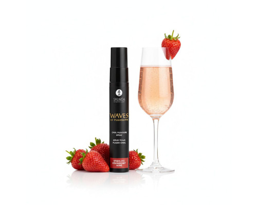 Оральный спрей Waves of Pleasure с ароматом клубники и шампанского - 20 мл.
