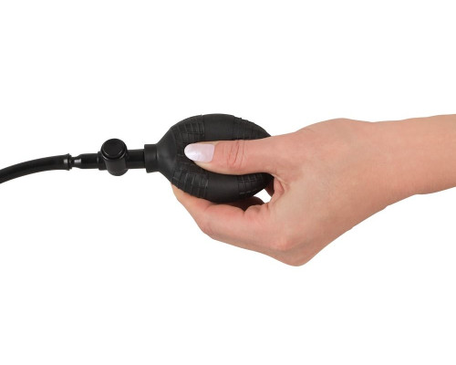 Черный анальный вибростимулятор с расширением Fanny Hills Butt Plug