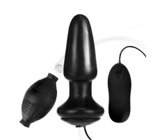 Надувная вибрирующая анальная пробка  Inflatable Vibrating Butt Plug - 10,2 см.