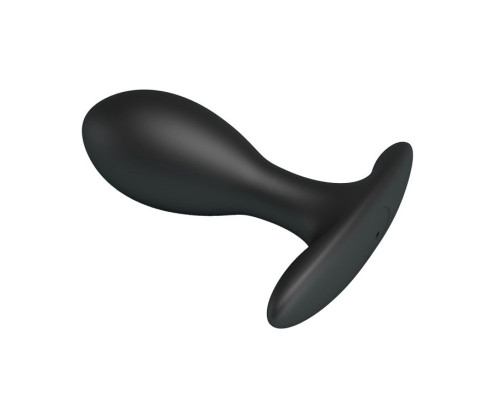 Черная анальная пробка с расширением - 9,1 см.