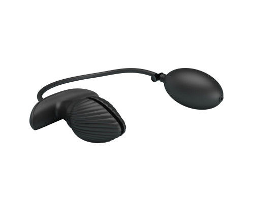 Черный анальный эспандер с вибрацией Manson - 9,6 см.