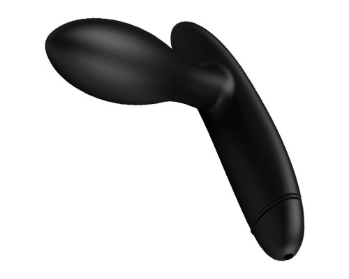 Черный анальный силиконовый стимулятор с функцией расширения Drake - 7,8 см.