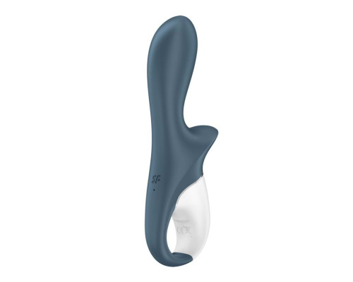 Серый анальный вибратор с функцией расширения Air Pump Booty 2