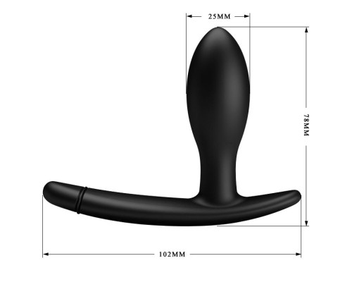 Черный анальный силиконовый стимулятор с функцией расширения Drake - 7,8 см.