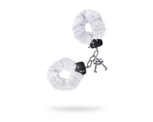 Наручники с белой меховой опушкой