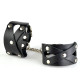 Черные кожаные наручники  Цезарь