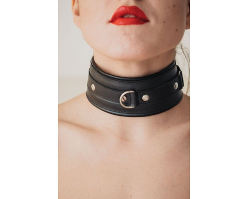 Ошейник из гладкой кожи
