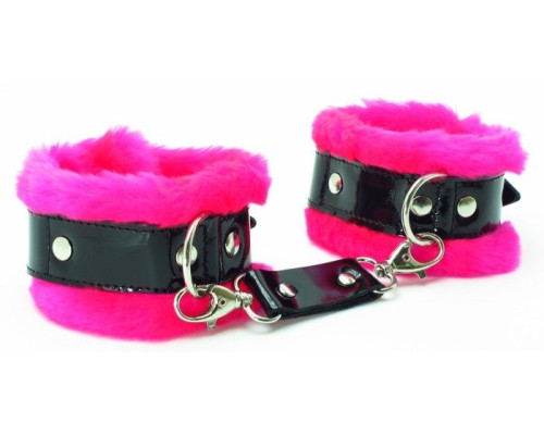 Розовые наручники с мехом BDSM Light