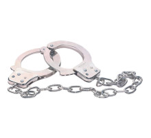Наручники из металла с длинной цепочкой CHROME HANDCUFFS METAL HANDCUFFS W. KEY