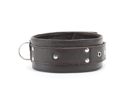 Широкий черный ошейник из мягкой кожи